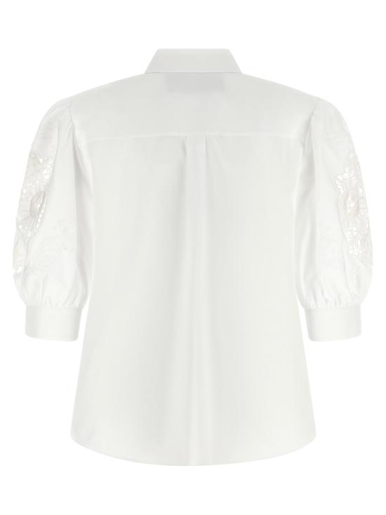 26FW 발렌티노 가라바니 셔츠 마크라메 인서트 셔츠와 블라우스 세트 (화이트) - VALENTINO GARAVANI