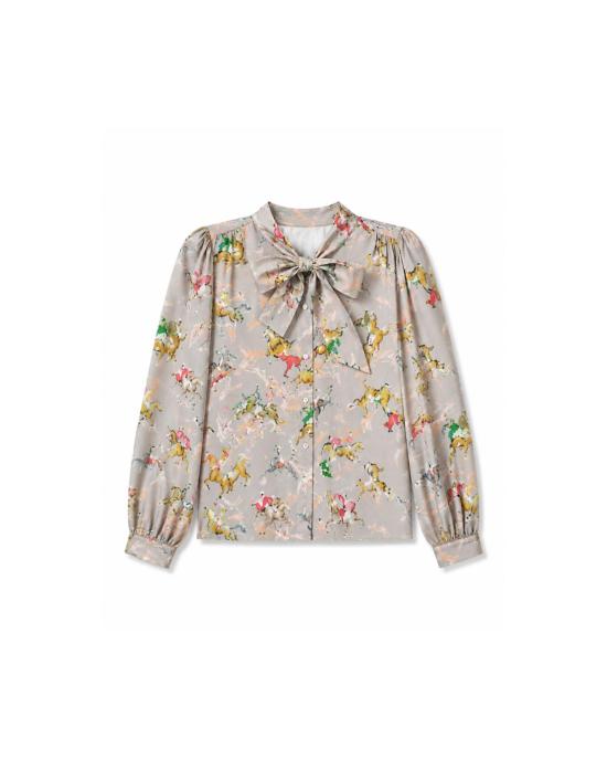  라 프레스틱 위스통 블라우스 La Prestic Ouiston Francoise 셔츠 Cavallo Gris