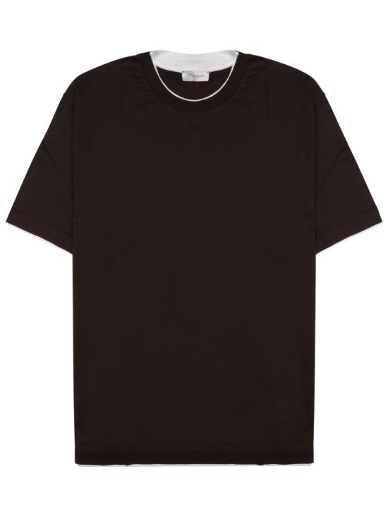 26FW 파올로 페코라 밀라노 반팔 티셔츠 F081 4054U211 BROWN