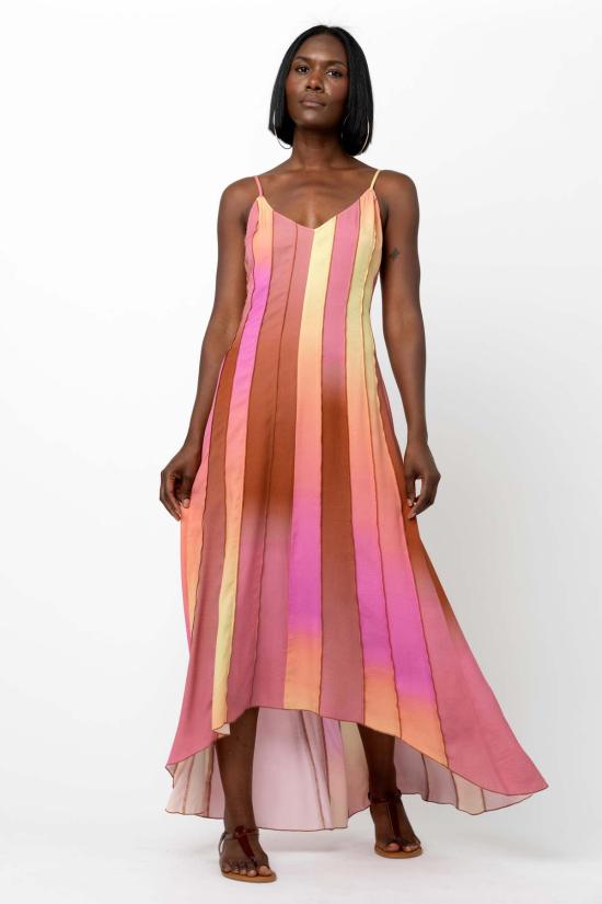  호프 포 플라워스 롱 원피스 Hope For Flowers by Tracy Reese Spliced Maxi Slip Dress Ombre
