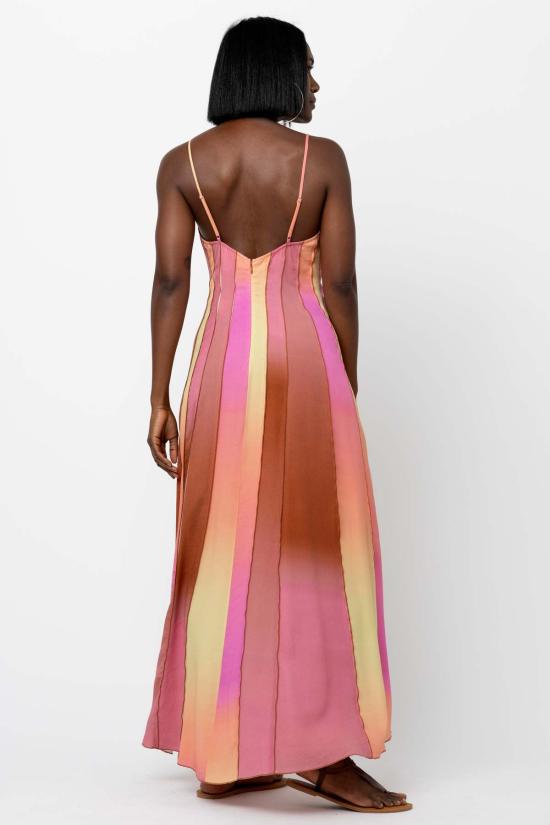  호프 포 플라워스 롱 원피스 Hope For Flowers by Tracy Reese Spliced Maxi Slip Dress Ombre - HOPE FOR FLOWERS