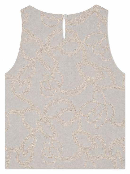 26FW OSCAR THE COLLECTION 민소매 티셔츠 S26 030 061 BEIGE - OSCAR THE COLLECTION