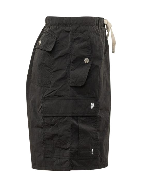 26FW 팜앤젤스 숏팬츠 PAMCS02F26FB01 1003 BLACK OFF WHITE - PALM ANGELS