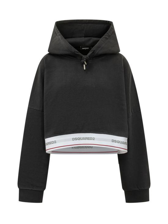 26FW 디스퀘어드2 후드 티셔츠 S72GU0522D25028 900 BLACK