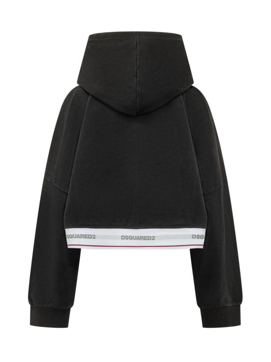 26FW 디스퀘어드2 후드 티셔츠 S72GU0522D25028 900 BLACK - DSQUARED2