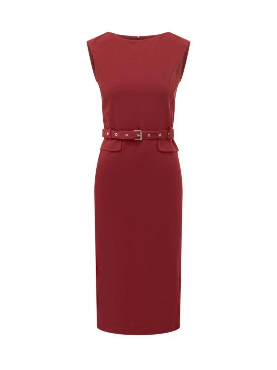 26FW 핑코 미디 원피스 107265A3DA R59 ROSSO RIO