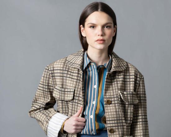  Hope For Flowers by Tracy Reese 자켓 트레이시 리즈의 'Hope For Flowers' 4포켓 재킷 (뉴트럴 체크) - OTHER BRANDS