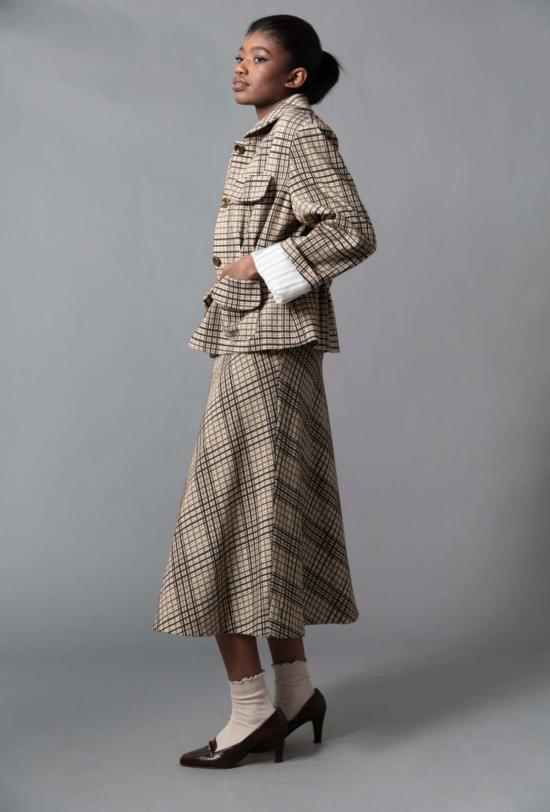  Hope For Flowers by Tracy Reese 자켓 트레이시 리즈의 'Hope For Flowers' 4포켓 재킷 (뉴트럴 체크) - OTHER BRANDS