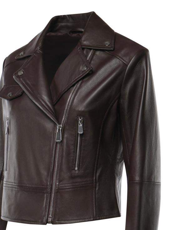 26FW 핑코 가죽 자켓 106247 A3EBL72 DARK BROWN - PINKO