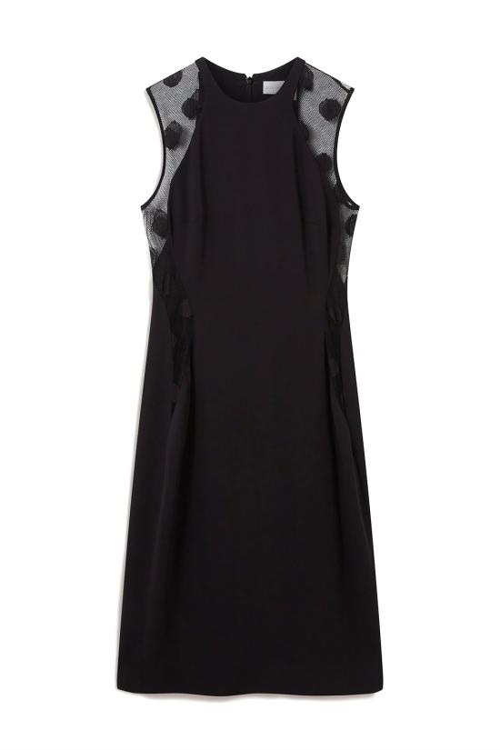 26FW 스텔라 맥카트니 미디 원피스 6A07263IU303 1000 BLACK