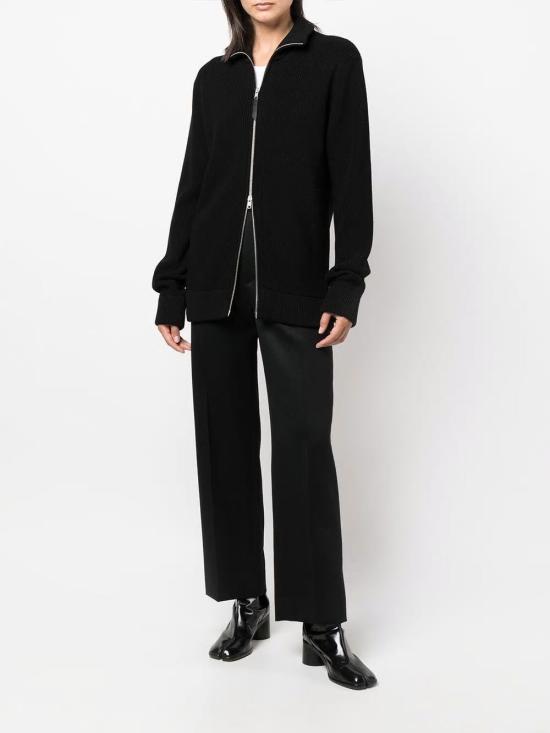  마르지엘라 니트 집업 가디건 SI1HA0013S17781 900F black - MAISON MARGIELA