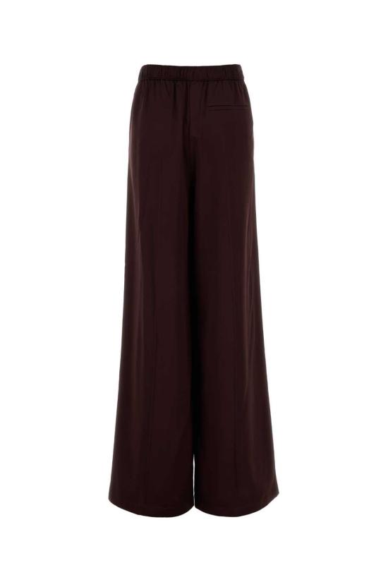 토리버치 스트레이트 팬츠 토리 버치 버건디 새틴 와이드 레그 팬츠 - TORY BURCH