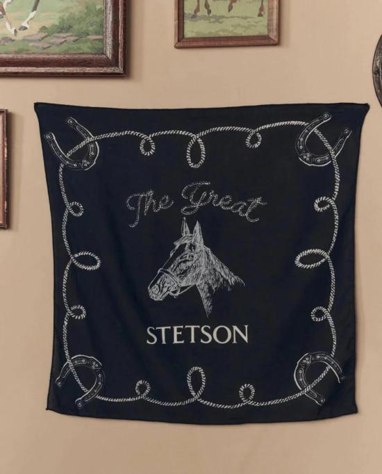  스텟슨 머플러/스카프 스테트슨 더 그레이트. X 스테트슨 웨스턴 반다나 네이비 - STETSON