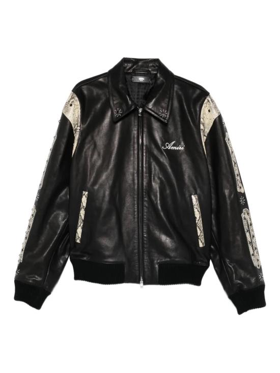 26SS 아미리 가죽 자켓 AMOUJA1027 001 BLACK