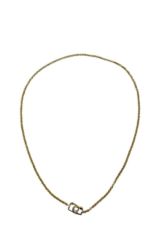 The Woods Fine Jewelry 목걸이/팬던트 더 우즈 파인 주얼리 V626 22인치 슬림 체인 더블 스퀘어 잠금 장식 목걸이 (황동)
