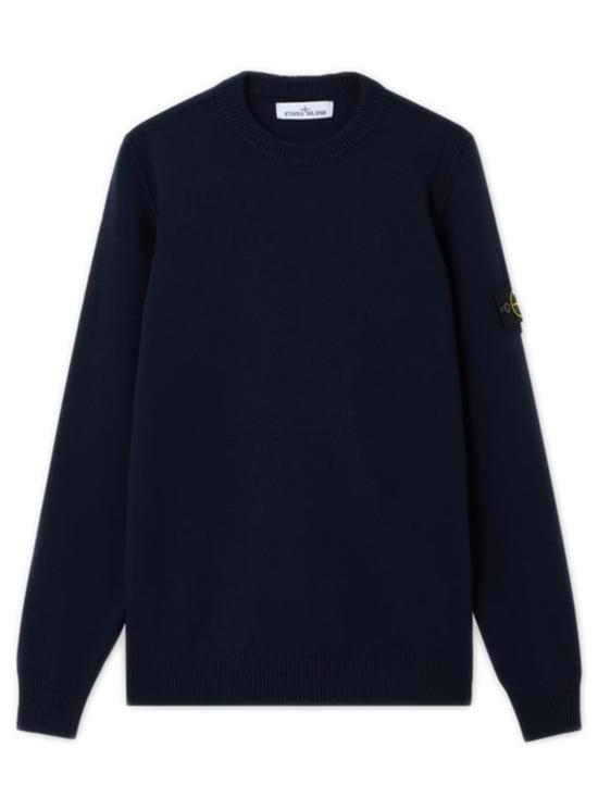 26FW 스톤 아일랜드 램스울 립드 트림 레귤러 핏 크루넥 점퍼 L2S155100072S00A3 V0020 BLU