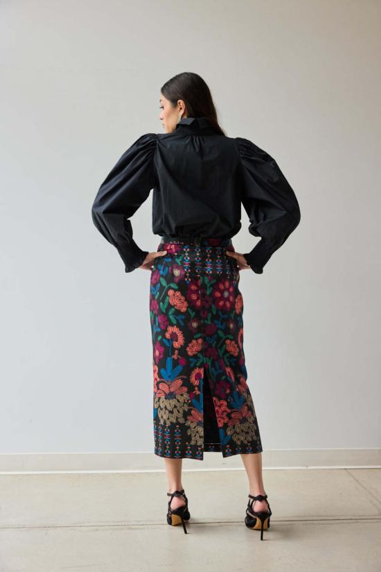  Hope For Flowers by Tracy Reese 블라우스 트레이시 리즈의 '꽃을 위한 희망' 스모크 셔츠  블랙 - OTHER BRANDS