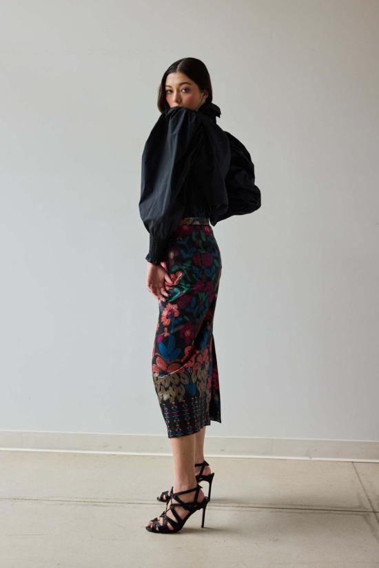  Hope For Flowers by Tracy Reese 블라우스 트레이시 리즈의 '꽃을 위한 희망' 스모크 셔츠  블랙 - OTHER BRANDS