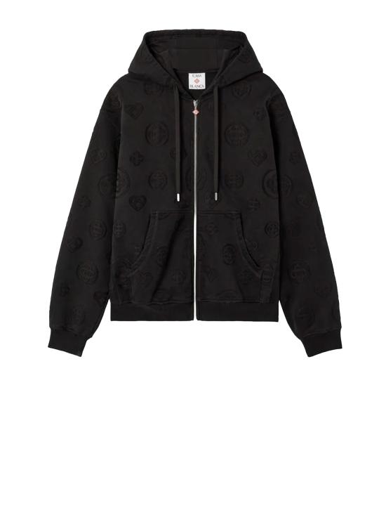 26FW 카사블랑카 후드 티셔츠 MPF26JTP512 02 APPLIQUE MONOGRAM