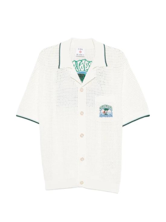 26FW 카사블랑카 반팔 셔츠 MPF26KW1413 01 PALM TREE I