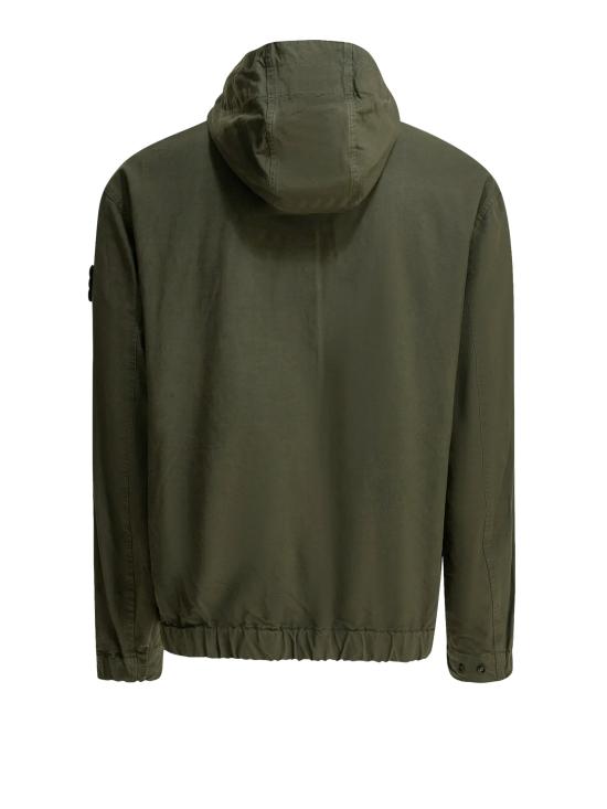 26FW 스톤 아일랜드 오가닉 코튼 립스톱 후드 오버셔츠 오가닉 코튼 립스톱 후드 오버셔츠 L2S151200011 S0211V0078 - STONE ISLAND