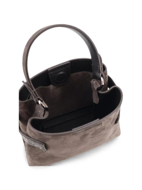 26FW 브루넬로 쿠치넬리 스몰 에센스 탑핸들 백 MBDLD2499 C9795 Pepe - BRUNELLO CUCINELLI