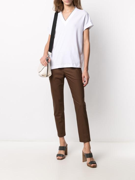 26FW 브루넬로 쿠치넬리 모닐리 브이넥 코튼 M0T18BD222 C159 BIANCO - BRUNELLO CUCINELLI