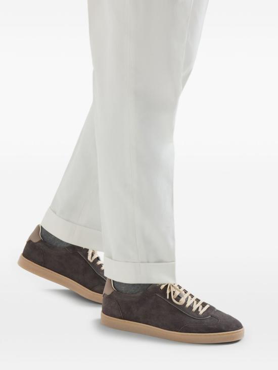 26FW 브루넬로 쿠치넬리 스웨이드 스니커즈 MZUMGLJ336 CLV06 Pepe - BRUNELLO CUCINELLI