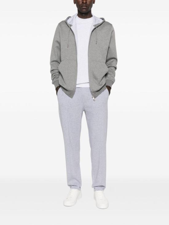  브루넬로 쿠치넬리 더블 페이스 스웨트 집업 후디 MM8319069G C1253 Grigio scuro - BRUNELLO CUCINELLI