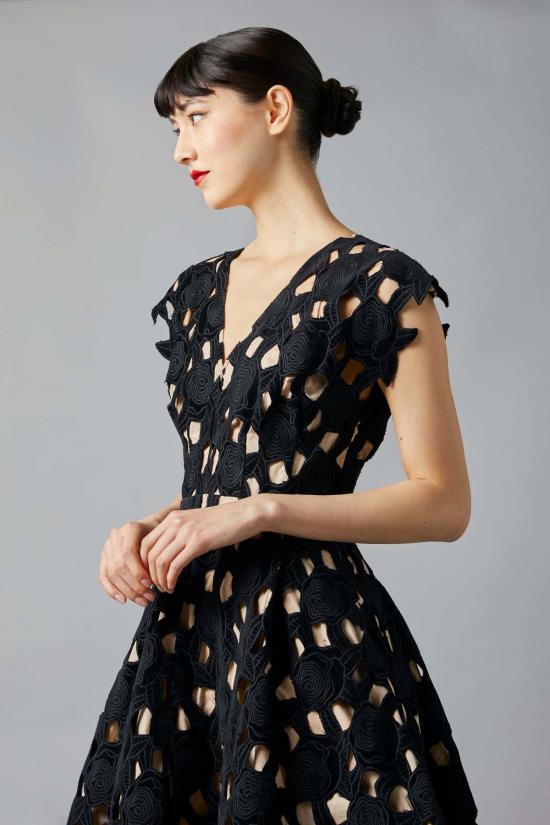  Hope For Flowers by Tracy Reese 원피스 컷워크 프록 드레스 블랙 - OTHER BRANDS