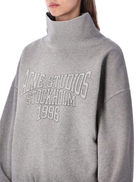26FW 아크네 스튜디오 플리스 로고 스웨트셔츠 플리스 로고 스웨트셔츠 AI0193 990 - ACNE STUDIOS