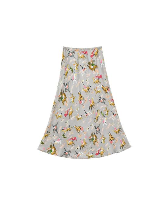  라 프레스틱 위스통 미디 스커트 La Prestic Ouiston Nola Se  Cavallo Gris