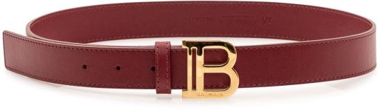 26FW [키즈] 발망 가죽 벨트 BZ0I51Z1371530OR MAROON