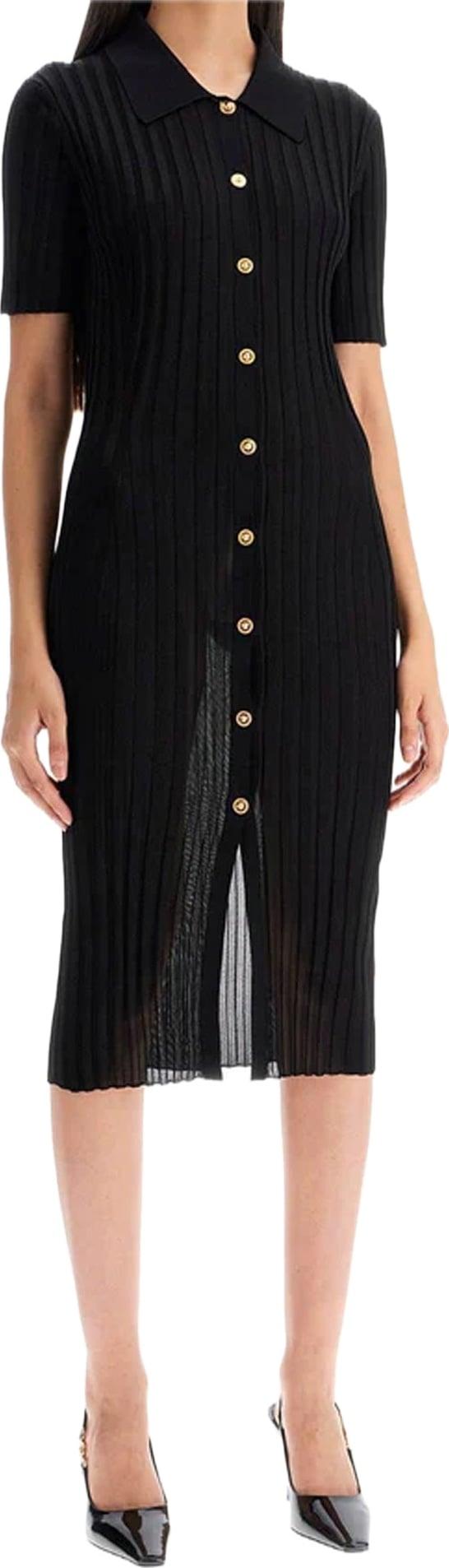  베르사체 미디 원피스 10154551A110581B000 BLACK - VERSACE