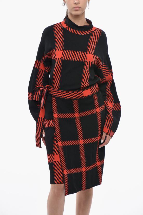  스텔라 맥카트니 미디 원피스 602435S22168533 Nero Rosso - STELLA MCCARTNEY