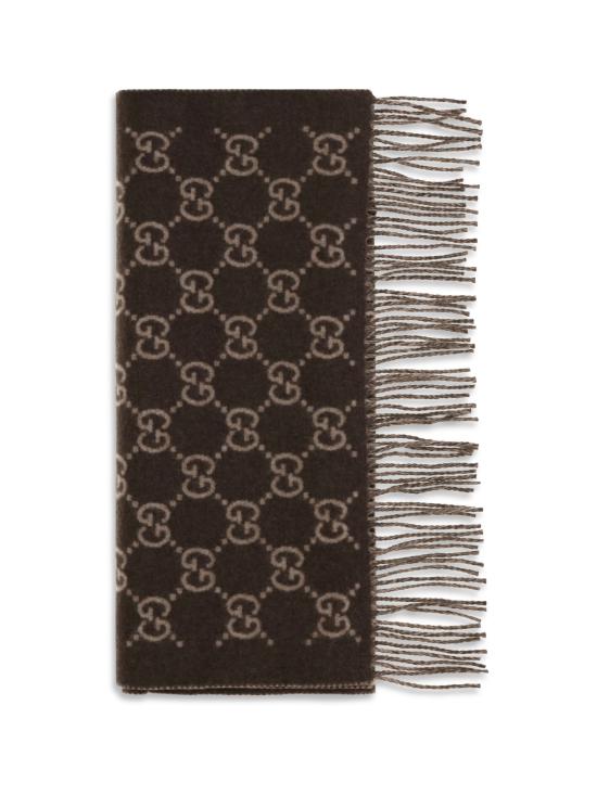 26FW 구찌 GG 캐시미어 스카프 8123174GABX 2579 BROWN