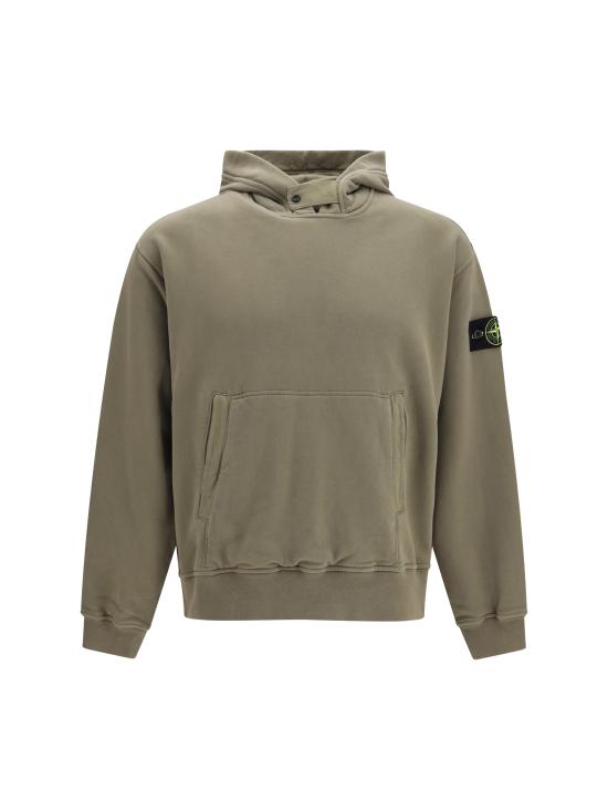 26FW 스톤 아일랜드 브러쉬드 오가닉 코튼 플리스 오버사이즈 집업 후드 스웨트셔츠 L2S156100023S0A20 V005G KHAKI