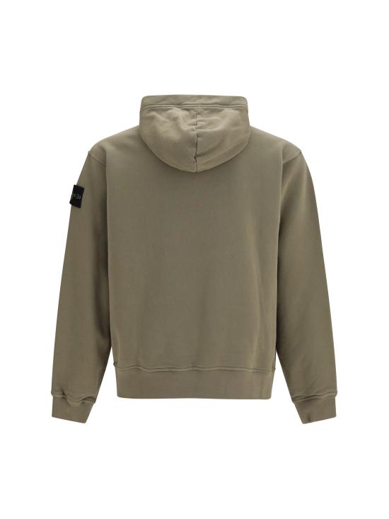 26FW 스톤 아일랜드 브러쉬드 오가닉 코튼 플리스 오버사이즈 집업 후드 스웨트셔츠 L2S156100023S0A20 V005G KHAKI - STONE ISLAND