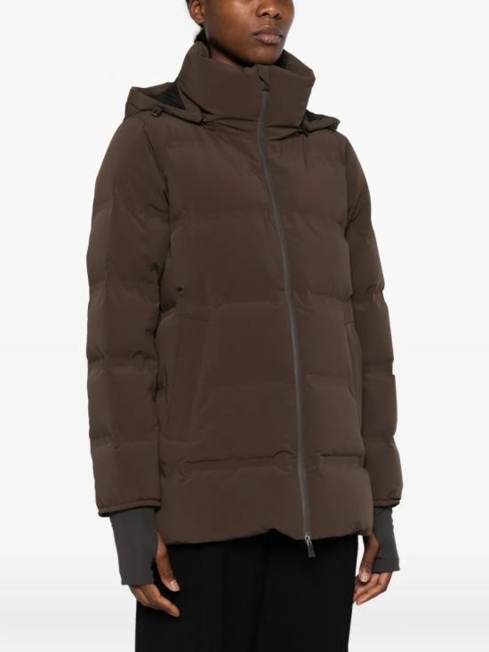 26FW 에르노 4 디렉션 스트레치 매트 패브릿 A-셰이프 재킷 4 디렉션 스트레치 매트 패브릿 A-셰이프 재킷 PI002226D 12590SZ8815 Brown - HERNO