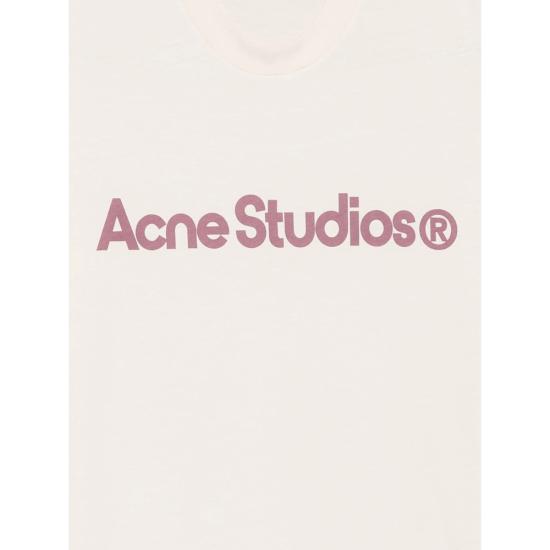 26FW 아크네 스튜디오 로고 그래픽 반팔 티셔츠 로고 그래픽 반팔 티셔츠 CL0489 PPINK - ACNE STUDIOS
