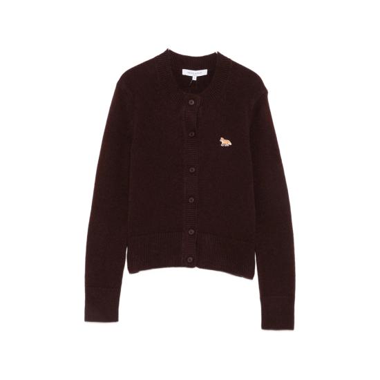 26FW 메종키츠네 베이비 폭스 램스울 피티드 가디건 PW00506KT1006 DKWOO PURPLE
