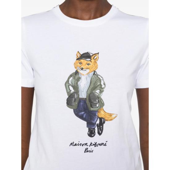 26FW 메종키츠네 반팔 티셔츠 MRWJT11KJ7026 WHITE - MAISON KITSUNE