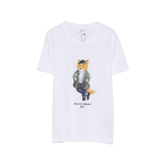 26FW 메종키츠네 반팔 티셔츠 MRWJT11KJ7026 WHITE