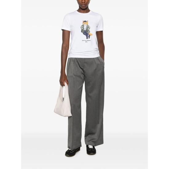 26FW 메종키츠네 반팔 티셔츠 MRWJT11KJ7026 WHITE - MAISON KITSUNE