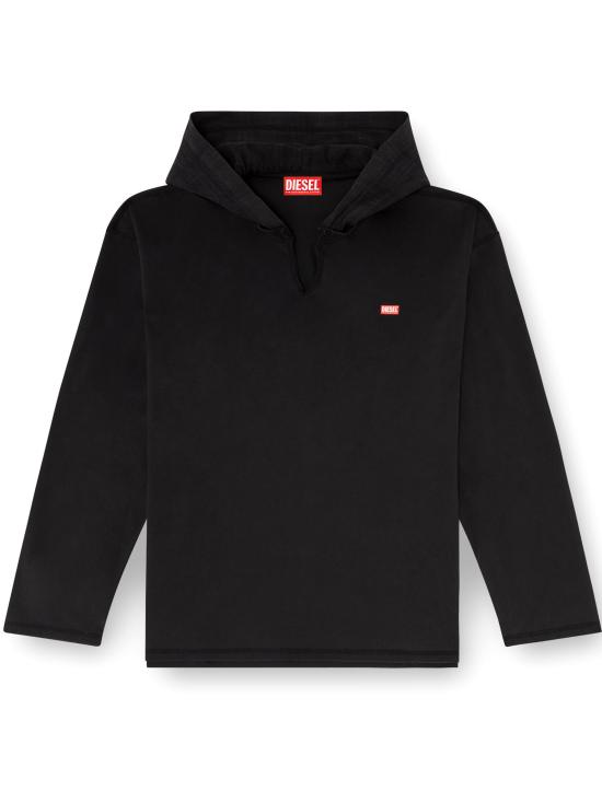 26FW 디젤 후드 티셔츠 A226810TKCM 900A Nero