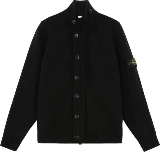 26FW 스톤 아일랜드 스웨터 STONEISLANDL2S155100047S00A3V0029LAMBSWOOLBUTTONUPCARDIGANBLACK
