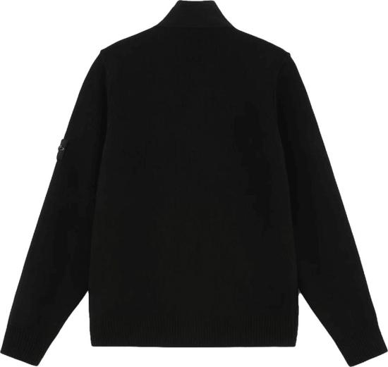 26FW 스톤 아일랜드 스웨터 STONEISLANDL2S155100047S00A3V0029LAMBSWOOLBUTTONUPCARDIGANBLACK - STONE ISLAND