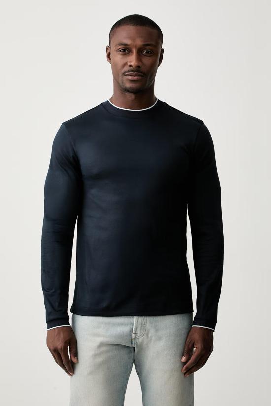 26FW 보스 반팔 티셔츠 50565601 10277803 01 404 Dark blue