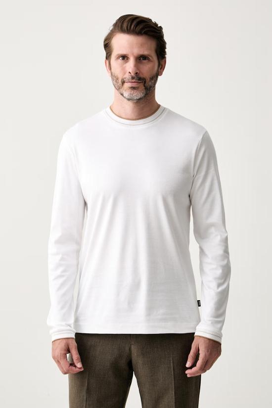 26FW 보스 긴팔 티셔츠 50565601 10277803 01 100 White