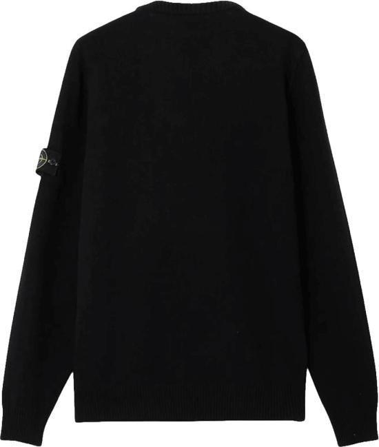 26FW 스톤 아일랜드 스웨터 STONEISLANDL2S155100072S00A3V0029LAMBSWOOLCREWNECKBLACK - STONE ISLAND